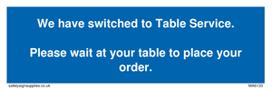 We have switched to Table Service.