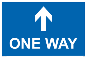 One way with up directional arrow