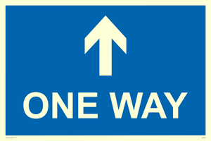 One way with up directional arrow