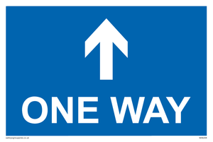 One way with up directional arrow
