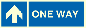 One way with up directional arrow