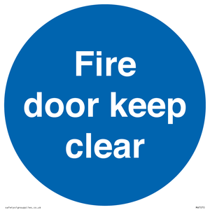 Fire door keep clear