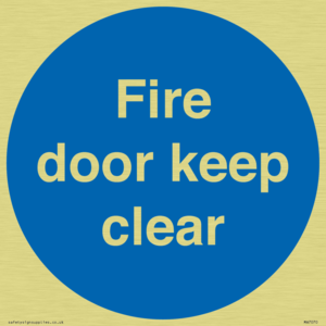 Fire door keep clear