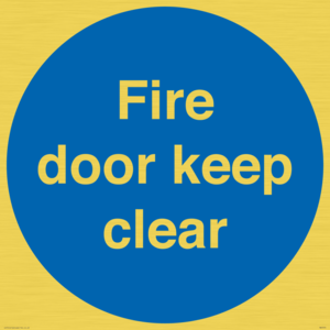 Fire door keep clear