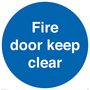 Fire door keep clear