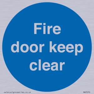 Fire door keep clear
