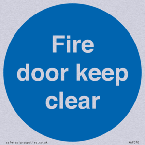 Fire door keep clear