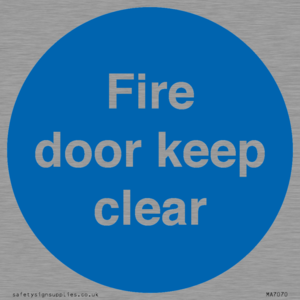 Fire door keep clear