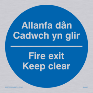 allanfa dan cadwch yn glir
