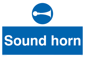 Sound horn sign 