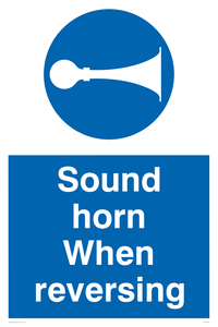 Sound horn when reversing