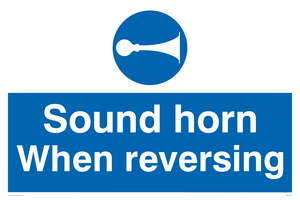 Sound horn when reversing