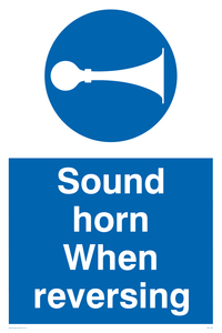 Sound horn when reversing
