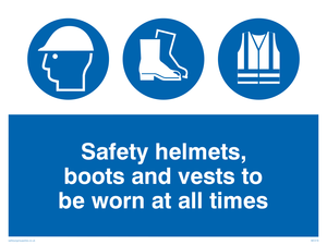 Helmets boots vests all times