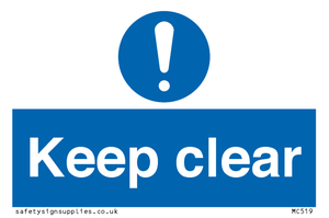 Keep clear