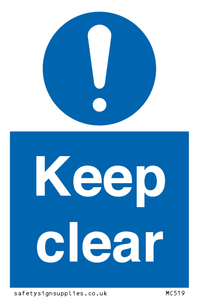 Keep clear sign