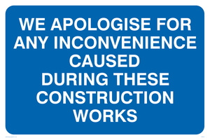 Apologies during construction