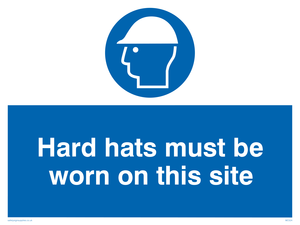 hard hats must be worn on this site