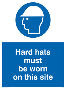 hard hats must be worn on this site