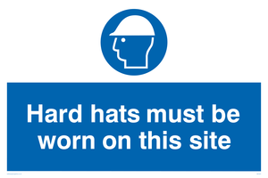 hard hats must be worn on this site