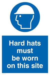 hard hats must be worn on this site