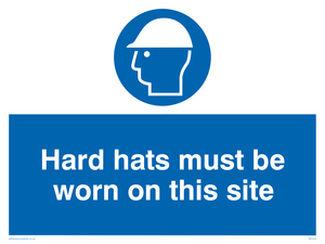 hard hats must be worn on this site