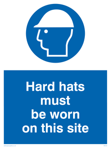 hard hats must be worn on this site