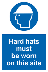 hard hats must be worn on this site