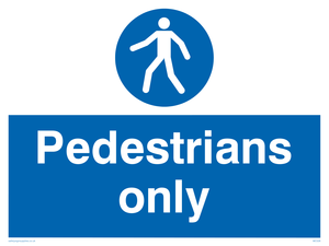 pedestrians only