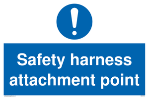 Safety harness attachment point Mandatory Sign 