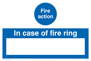 fire action in case of fire ring