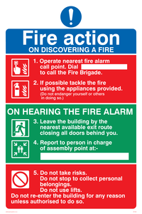 Pictorial fire action (lifts)