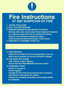 fire instructions for residential buildings