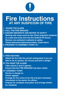 fire instructions for residential buildings