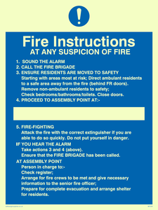 fire instructions for residential buildings