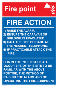 fire point & fire action for portable buildings