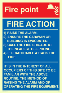 fire point & fire action for portable buildings