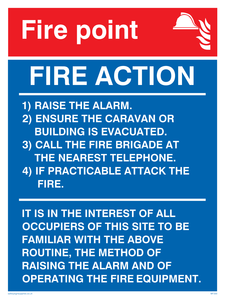 fire point & fire action for portable buildings