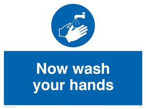 now wash your hands