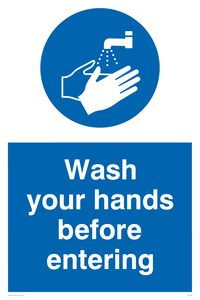 wash your hands before entering