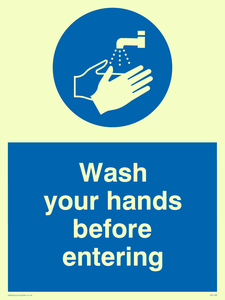 wash your hands before entering