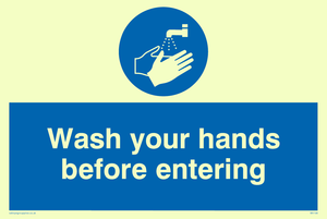 wash your hands before entering