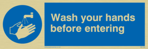wash your hands before entering