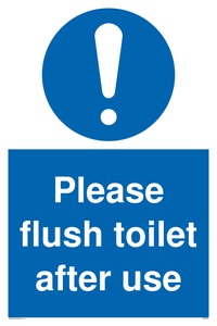 Please flush toilet sign 