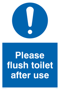 Please flush toilet