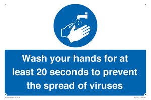 Wash your hands for 20 seconds from Safety Sign Supplies