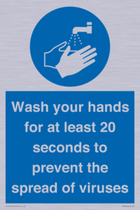 Wash your hands for 20 seconds from Safety Sign Supplies