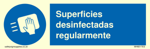 Superficies desinfectadas regularmente