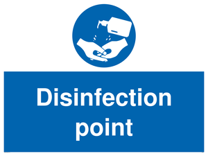 Disinfection point sign 