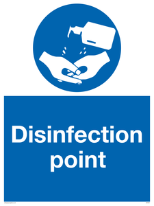 Disinfection point sign 